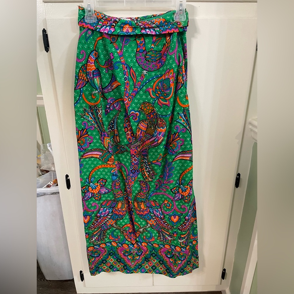Malbe’ Original Vintage Skirt 60s Bird Print Mod Skirt